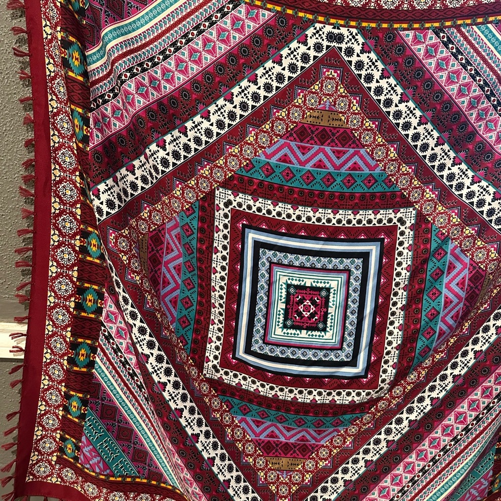 2 Chic Multicolor Patterned Scarf - image 3